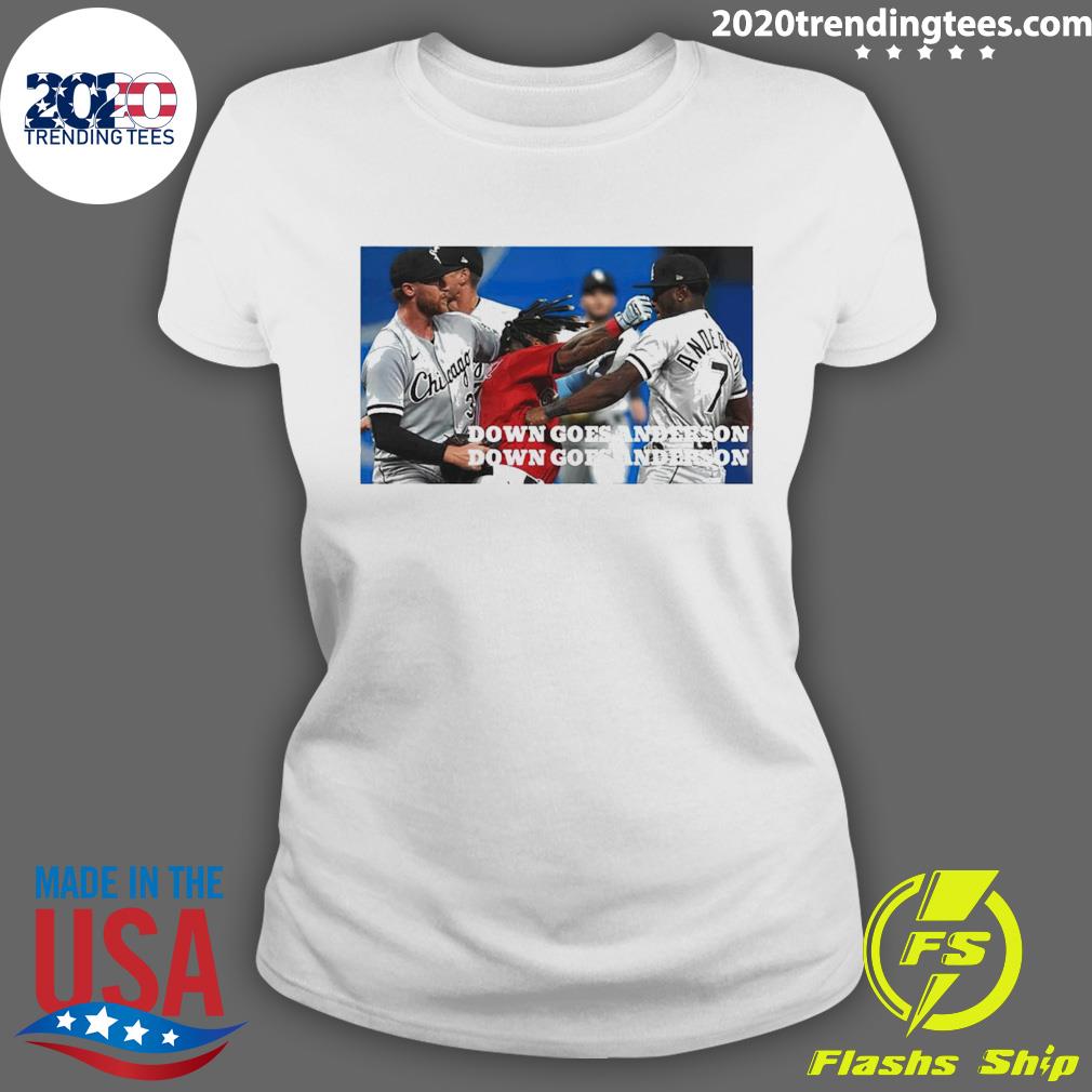 Official down Goes Anderson Cleveland Guardians - Adult & Kids T-Shirts, Sweatshirts & Hoodies apparel design preview 3