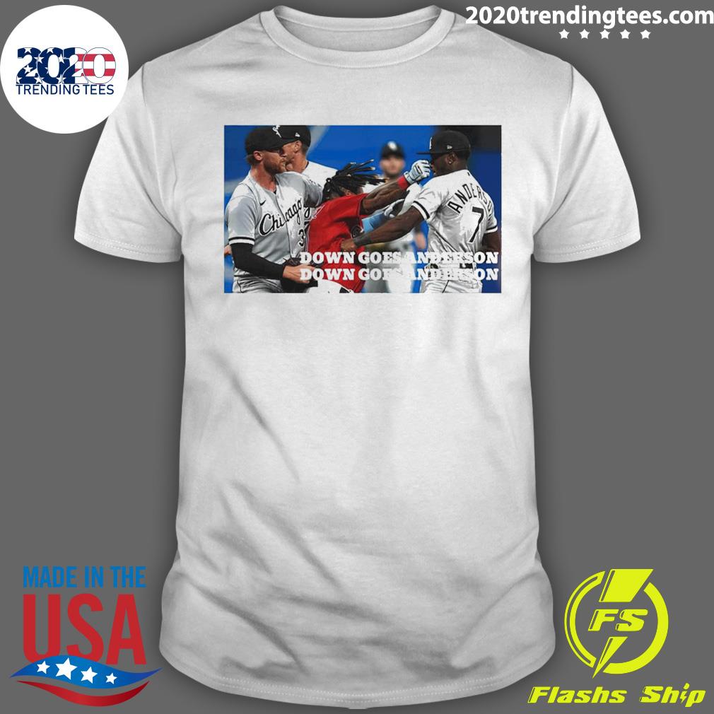 Official down Goes Anderson Cleveland Guardians - Adult & Kids T-Shirts, Sweatshirts & Hoodies apparel design preview 1