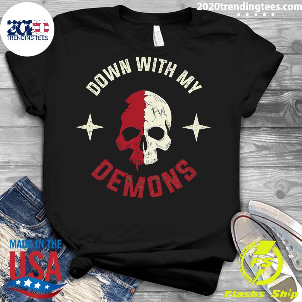 Official Down With My Demons - Adult & Kids T-Shirts, Sweatshirts & Hoodies apparel design preview 3