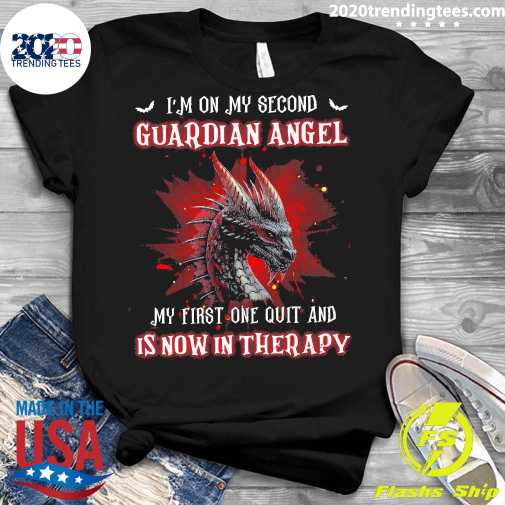 Official Dragon I'm On My Second Guardian Angel First - Adult & Kids T-Shirts, Sweatshirts & Hoodies apparel design preview 3