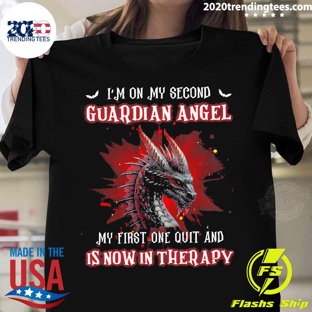 Official Dragon I'm On My Second Guardian Angel First - Adult & Kids T-Shirts, Sweatshirts & Hoodies apparel design preview 1
