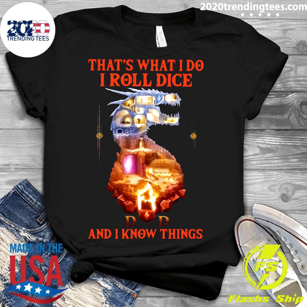 Official Dragon That's What I Do Roll Dice DD And - Adult & Kids T-Shirts, Sweatshirts & Hoodies apparel design preview 3