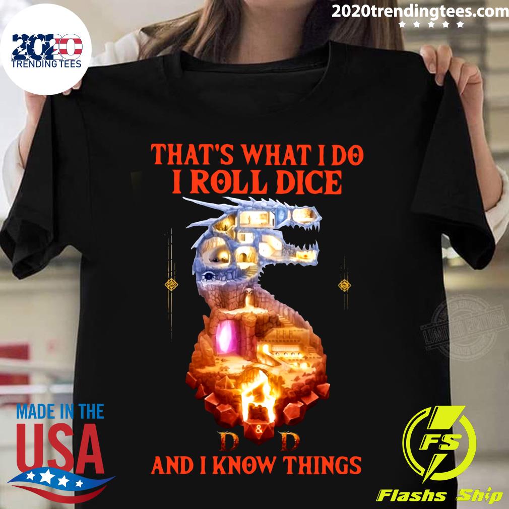 Official Dragon That's What I Do Roll Dice DD And - Adult & Kids T-Shirts, Sweatshirts & Hoodies apparel design preview 1