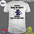 Official dragons Make Me Happy Humans My Head Hurt - Adult & Kids T-Shirts, Sweatshirts & Hoodies apparel design preview 1