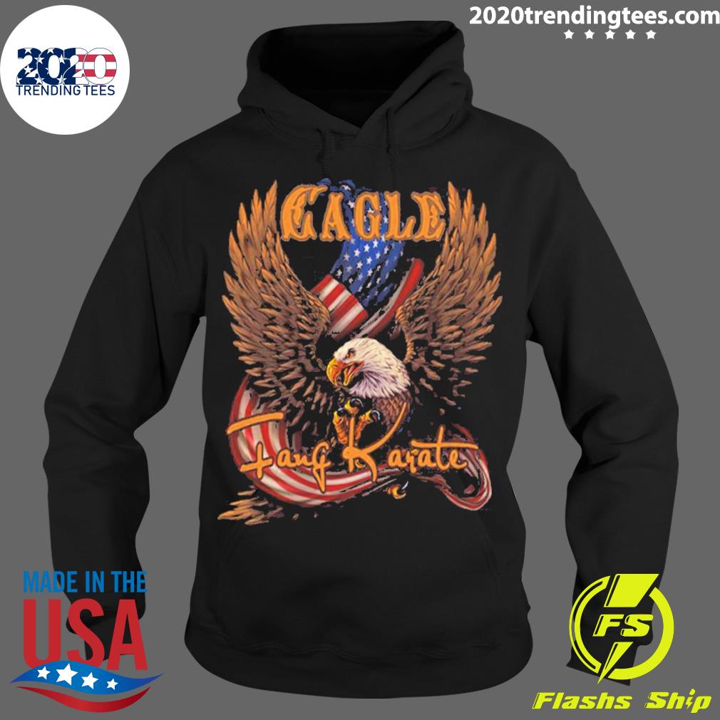 Official eagle Fang Karate With Usa Flag - Adult & Kids T-Shirts, Sweatshirts & Hoodies apparel design preview 2