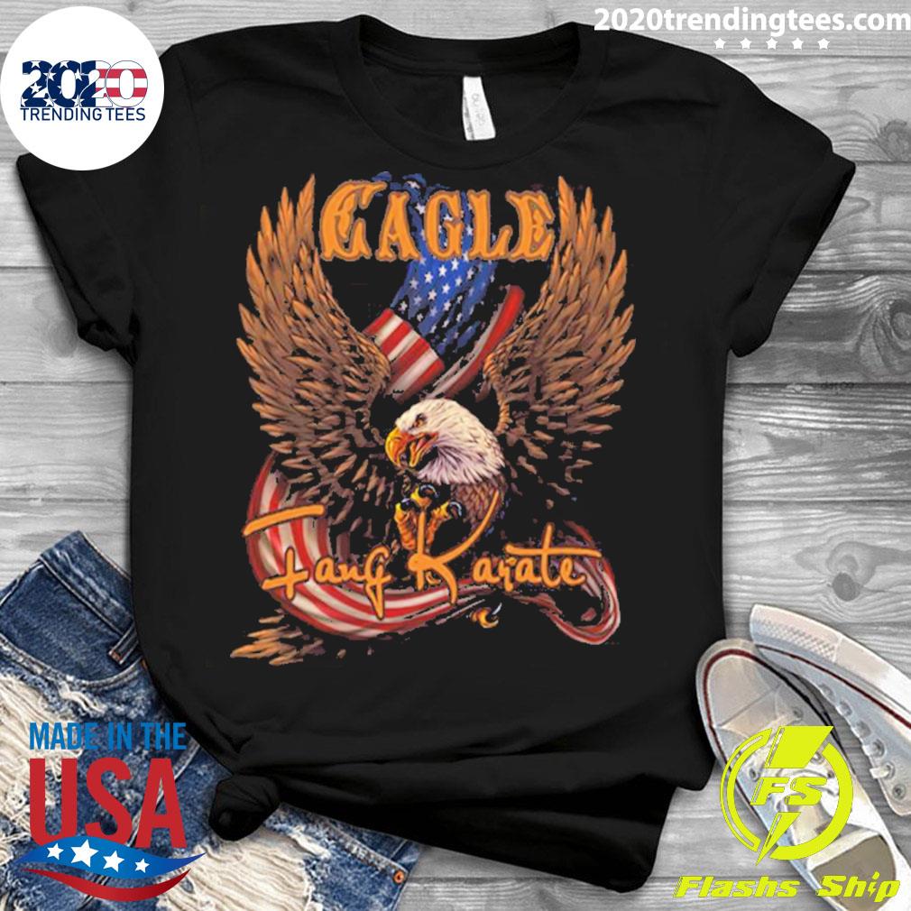 Official eagle Fang Karate With Usa Flag - Adult & Kids T-Shirts, Sweatshirts & Hoodies apparel design preview 3