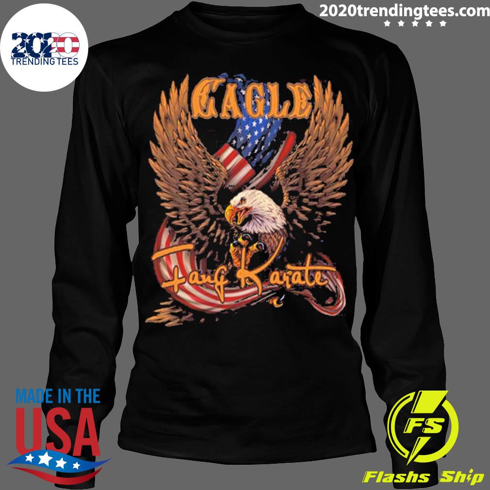 Official eagle Fang Karate With Usa Flag - Adult & Kids T-Shirts, Sweatshirts & Hoodies apparel design preview 4