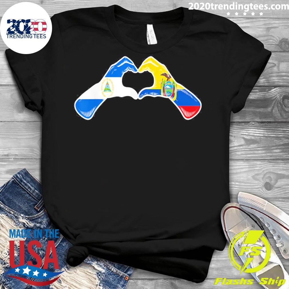 Official ecuador Nicaragua Flag Ecuadorian Nicaraguan - Adult & Kids T-Shirts, Sweatshirts & Hoodies apparel design preview 3