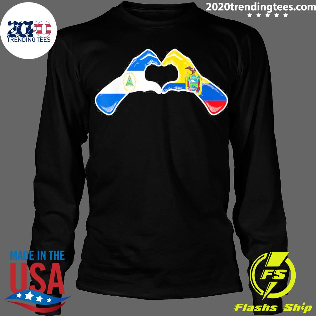 Official ecuador Nicaragua Flag Ecuadorian Nicaraguan - Adult & Kids T-Shirts, Sweatshirts & Hoodies apparel design preview 4