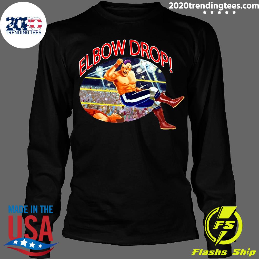 Official Elbow Drop Pro Wrestling Art - Adult & Kids T-Shirts, Sweatshirts & Hoodies apparel design preview 4