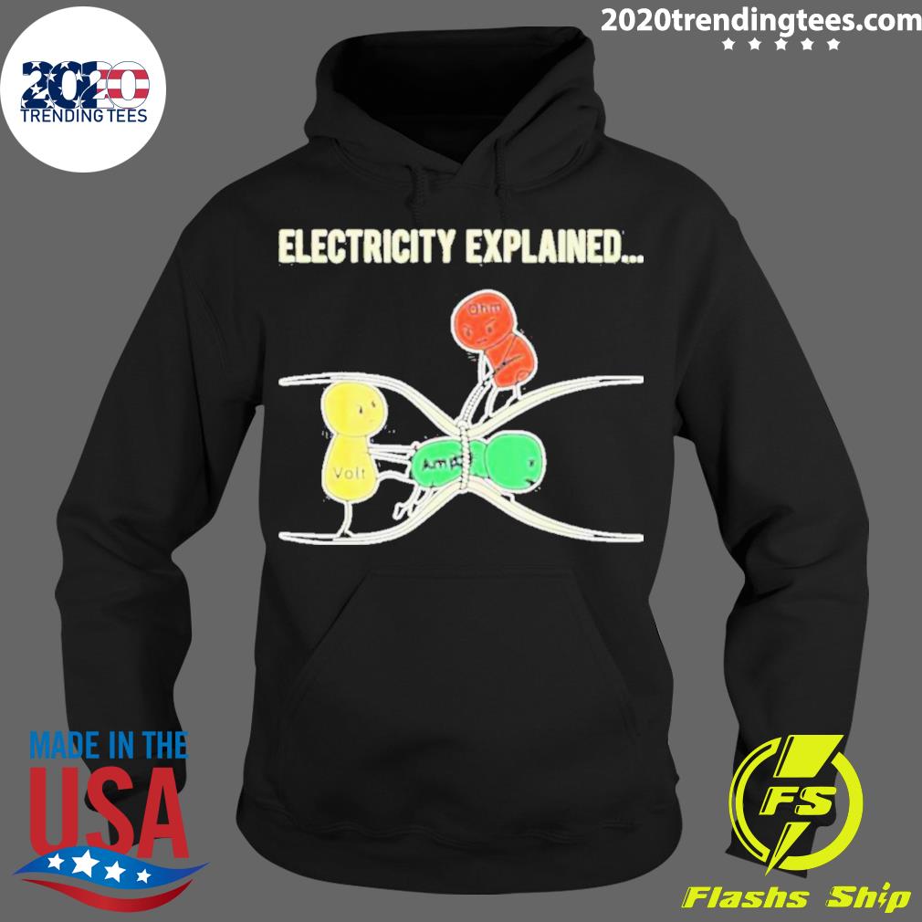 Official electricity Explained - Adult & Kids T-Shirts, Sweatshirts & Hoodies apparel design preview 2