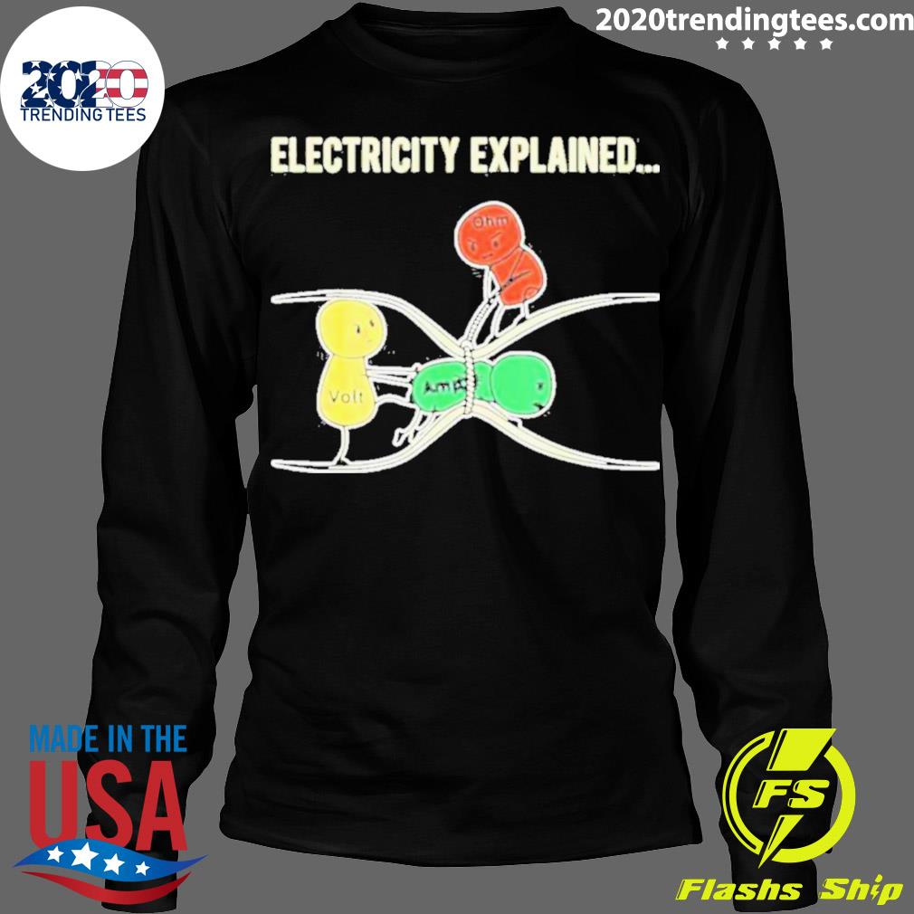 Official electricity Explained - Adult & Kids T-Shirts, Sweatshirts & Hoodies apparel design preview 4