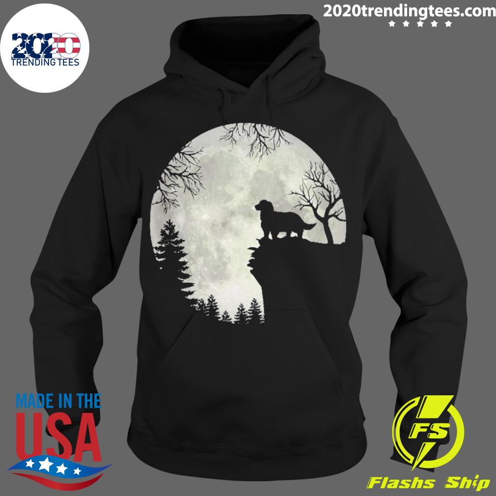 Official english Springer Spaniel And Moon Halloween - Adult & Kids T-Shirts, Sweatshirts & Hoodies apparel design preview 2