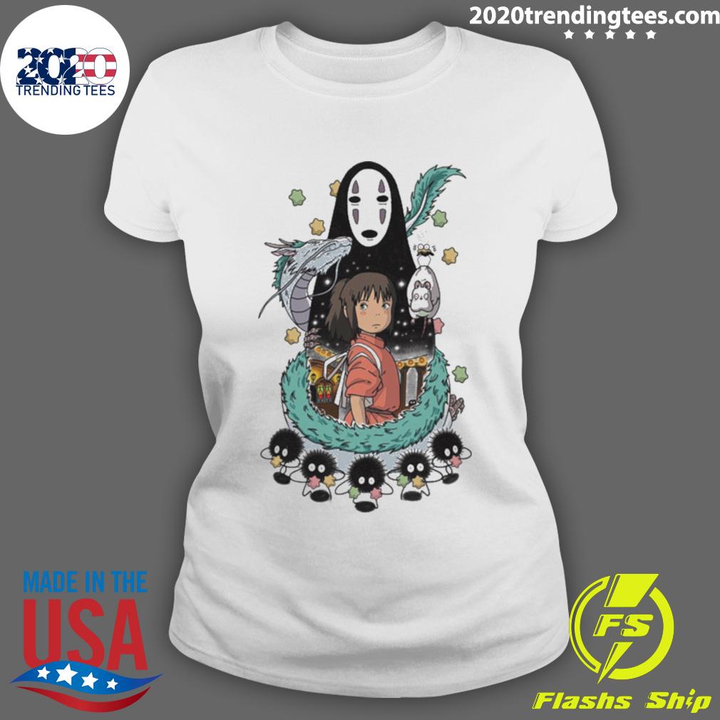Official faceless spirited away anime studio ghibli - Adult & Kids T-Shirts, Sweatshirts & Hoodies apparel design preview 3