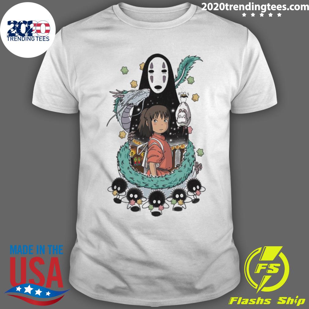 Official faceless spirited away anime studio ghibli - Adult & Kids T-Shirts, Sweatshirts & Hoodies apparel design preview 1