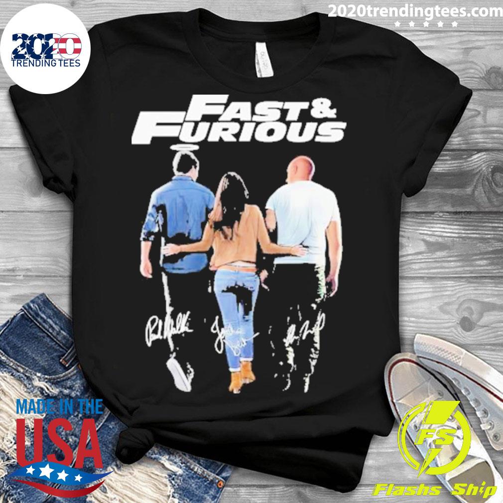 Official fast And Furious Friends Signatures 2023 - Adult & Kids T-Shirts, Sweatshirts & Hoodies apparel design preview 3