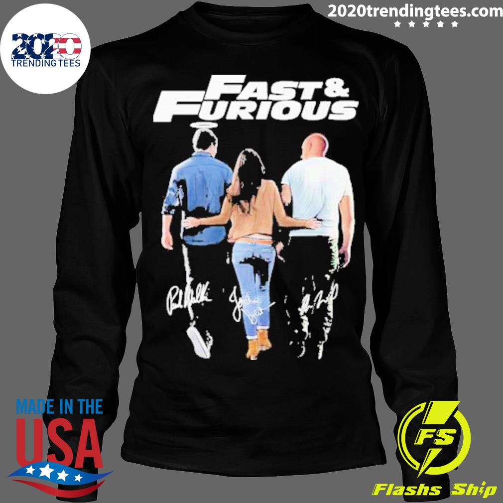 Official fast And Furious Friends Signatures 2023 - Adult & Kids T-Shirts, Sweatshirts & Hoodies apparel design preview 4