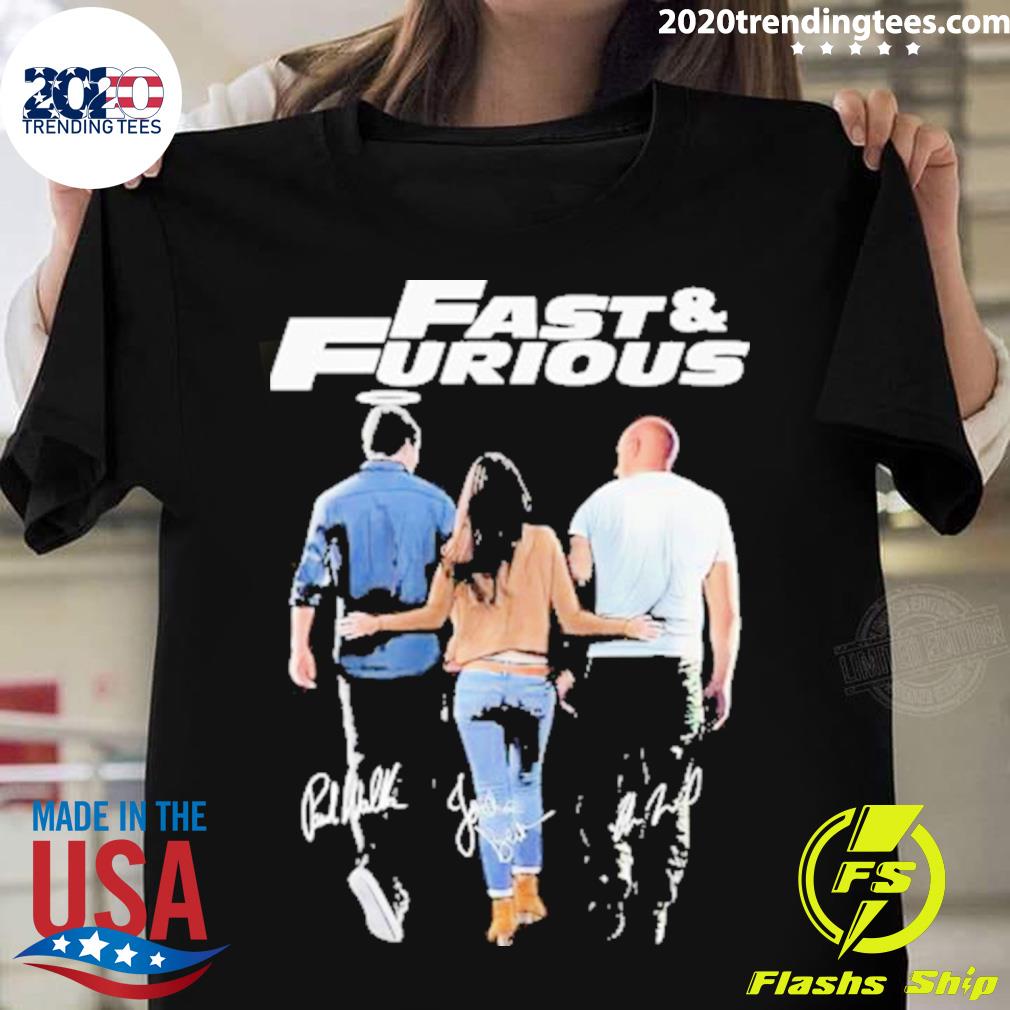 Official fast And Furious Friends Signatures 2023 - Adult & Kids T-Shirts, Sweatshirts & Hoodies apparel design preview 1