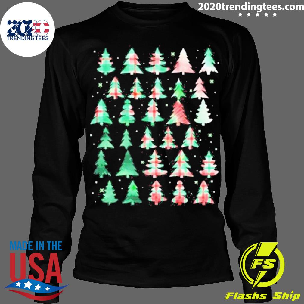 Official festive Christmas Trees Patterns Mash Up - Adult & Kids T-Shirts, Sweatshirts & Hoodies apparel design preview 4