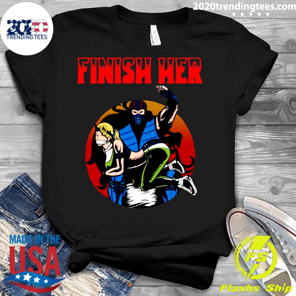 Official Finish Her Mortal Kombat - Adult & Kids T-Shirts, Sweatshirts & Hoodies apparel design preview 3