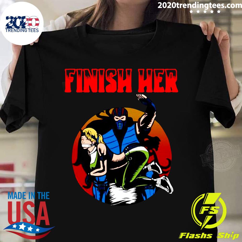 Official Finish Her Mortal Kombat - Adult & Kids T-Shirts, Sweatshirts & Hoodies apparel design preview 1
