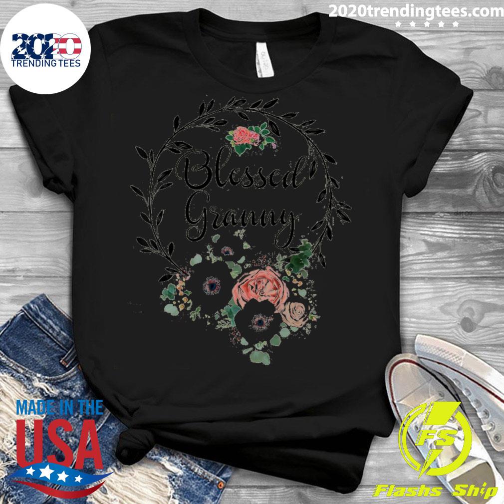 Official floral Wreath Heart Mother's Day Blessed - Adult & Kids T-Shirts, Sweatshirts & Hoodies apparel design preview 3