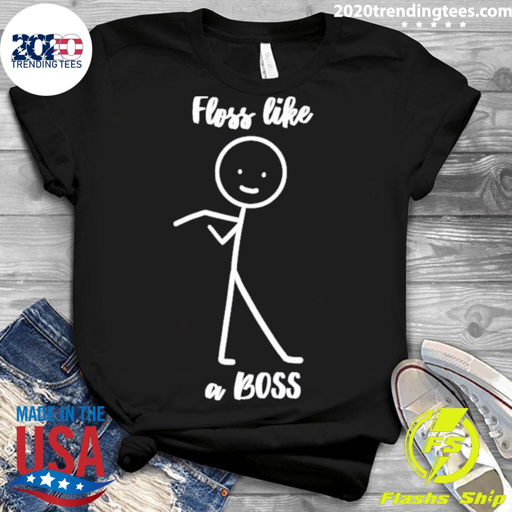 Official floss Like A Boss Dance Stickman - Adult & Kids T-Shirts, Sweatshirts & Hoodies apparel design preview 3