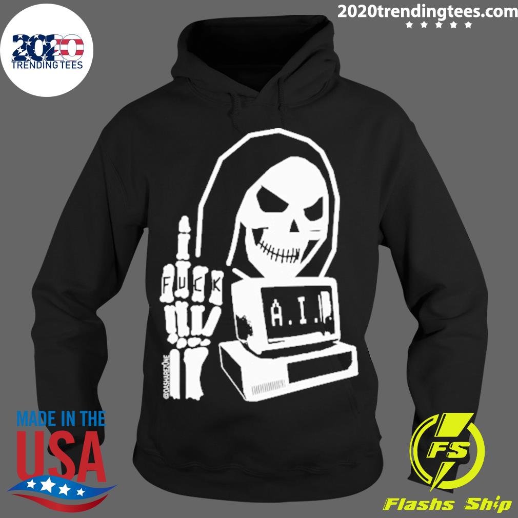 Official fuck ai and computer's - Adult & Kids T-Shirts, Sweatshirts & Hoodies apparel design preview 2
