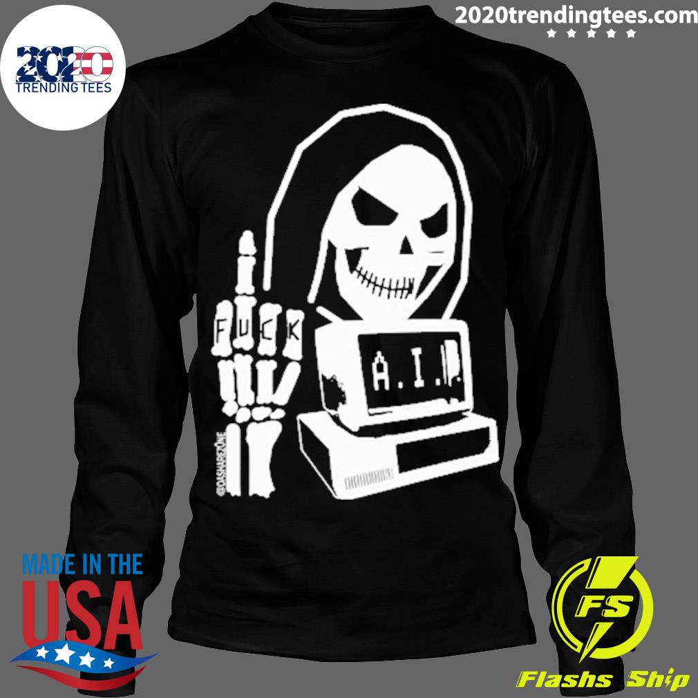 Official fuck ai and computer's - Adult & Kids T-Shirts, Sweatshirts & Hoodies apparel design preview 4