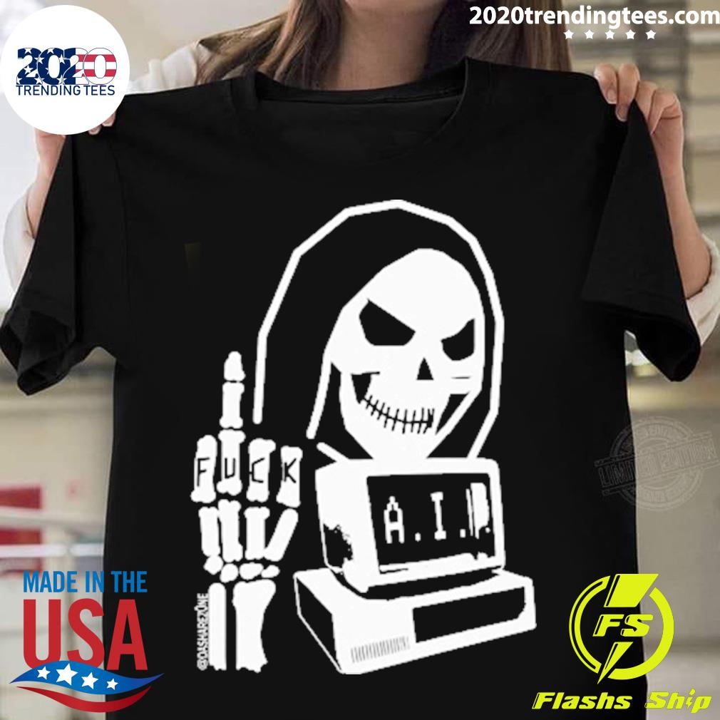 Official fuck ai and computer's - Adult & Kids T-Shirts, Sweatshirts & Hoodies apparel design preview 1