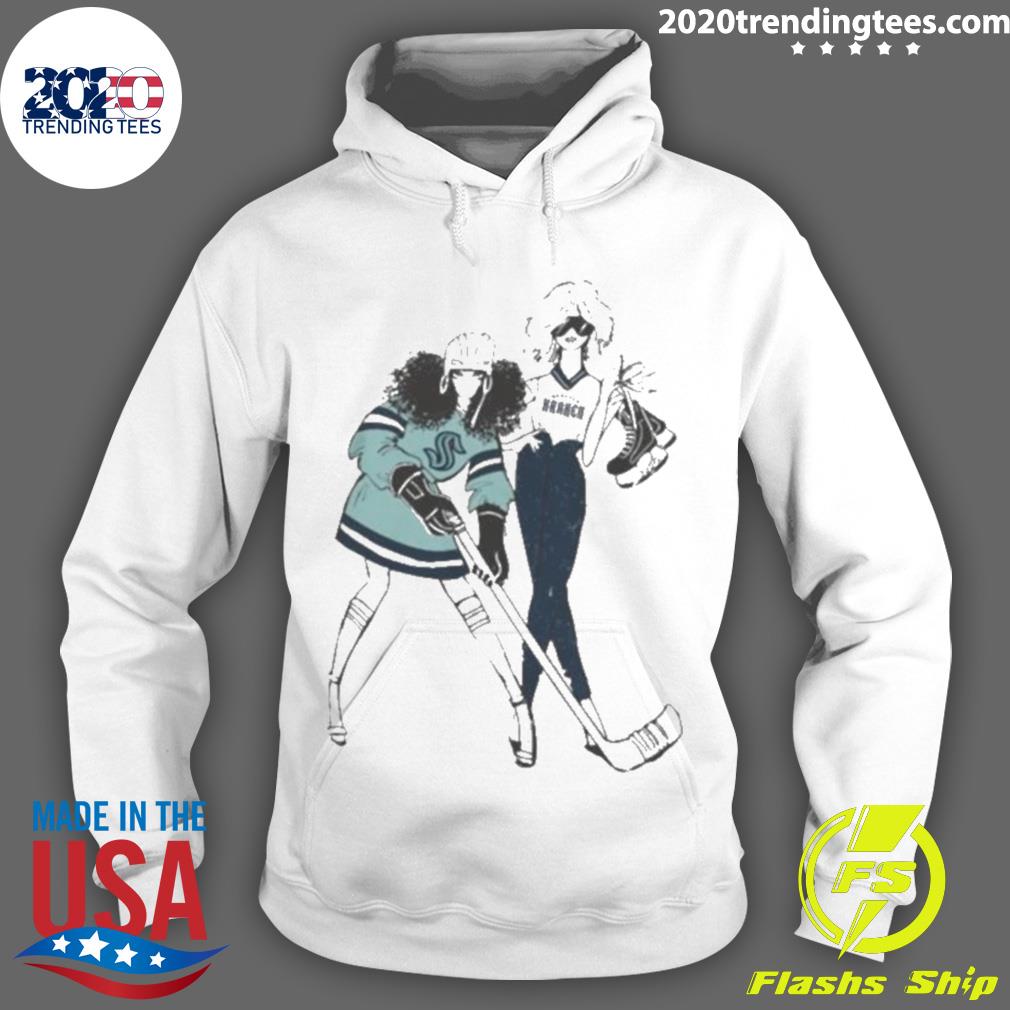 Official g-III 4Her By Carl Banks White Seattle - Adult & Kids T-Shirts, Sweatshirts & Hoodies apparel design preview 2