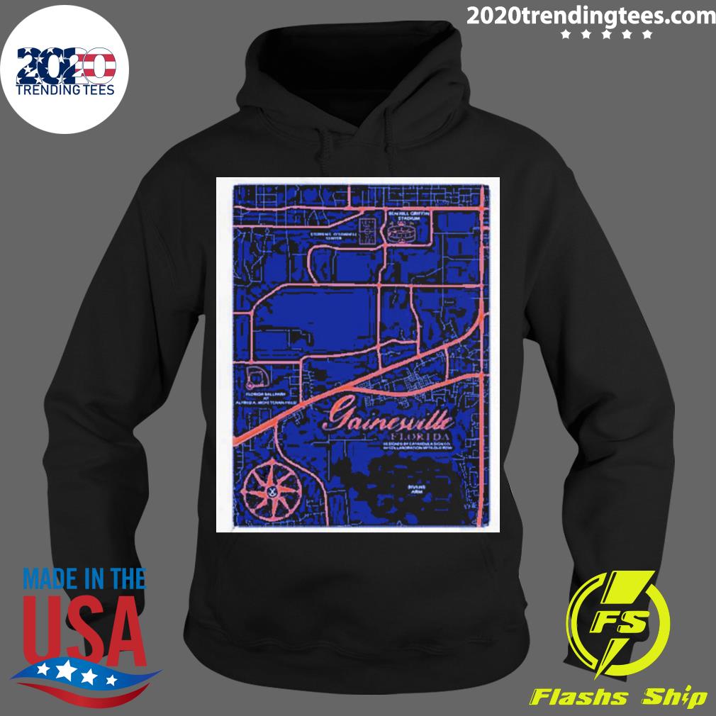 Official gainesville Florida College Map - Adult & Kids T-Shirts, Sweatshirts & Hoodies apparel design preview 2