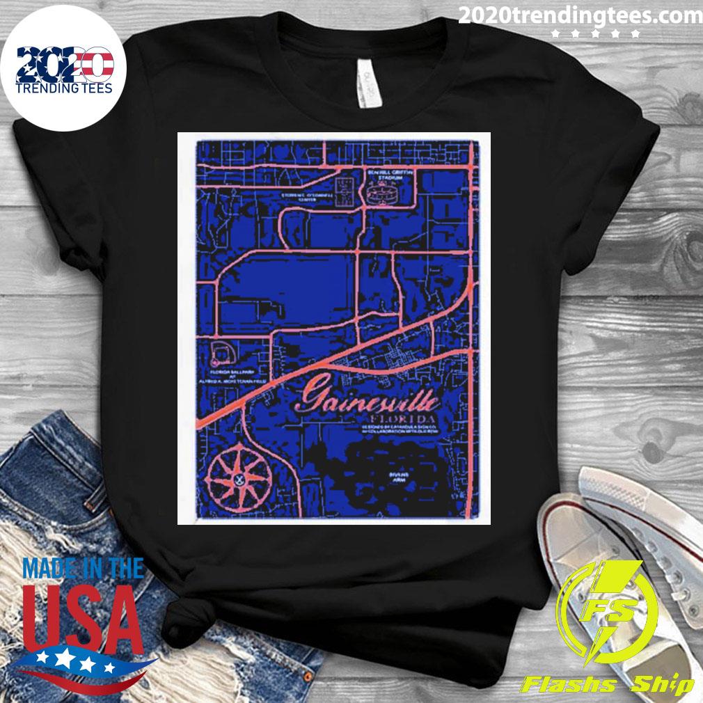 Official gainesville Florida College Map - Adult & Kids T-Shirts, Sweatshirts & Hoodies apparel design preview 3