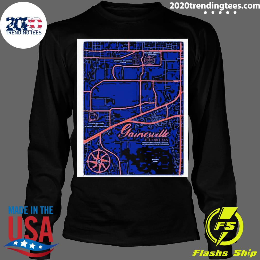 Official gainesville Florida College Map - Adult & Kids T-Shirts, Sweatshirts & Hoodies apparel design preview 4