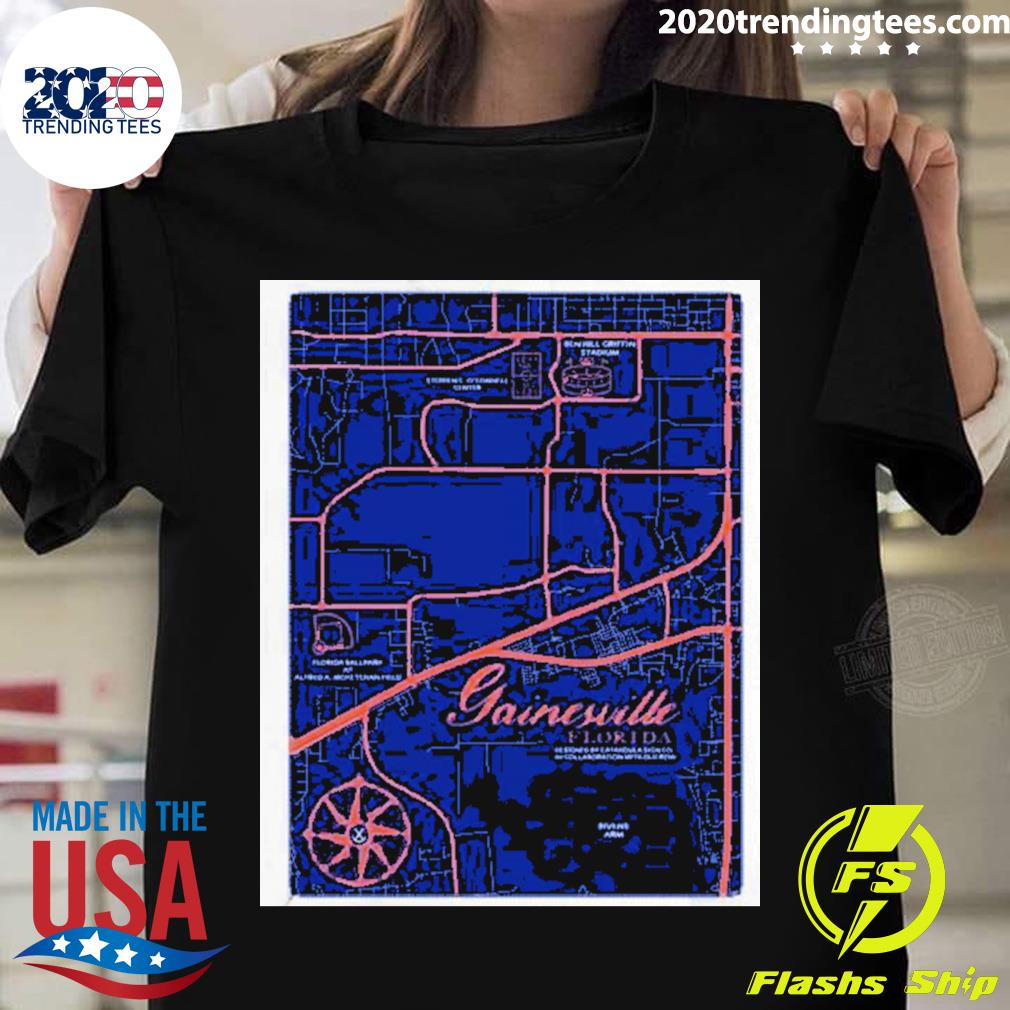 Official gainesville Florida College Map - Adult & Kids T-Shirts, Sweatshirts & Hoodies apparel design preview 1