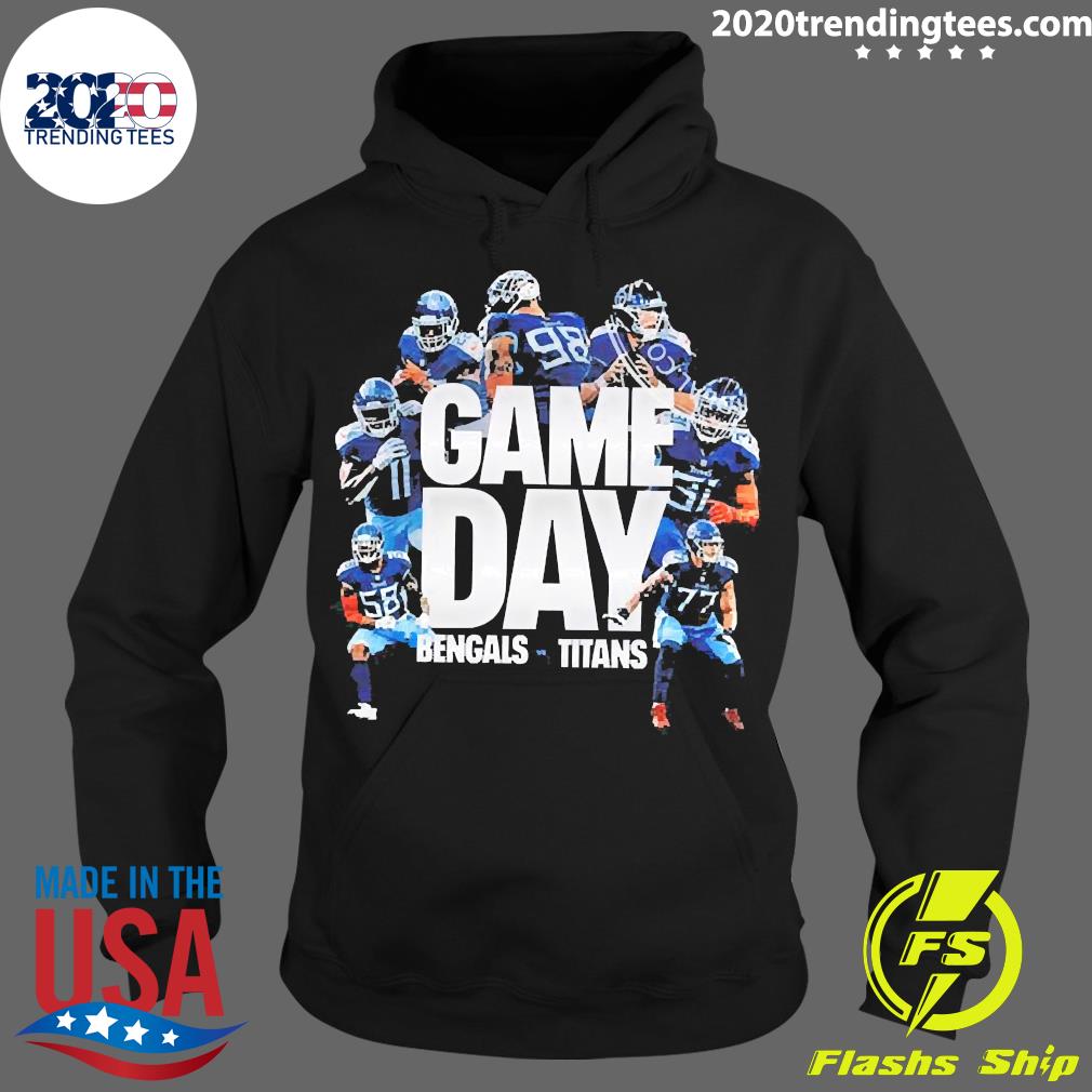 Official game Day Cincinnati Bengals Vs Tennessee - Adult & Kids T-Shirts, Sweatshirts & Hoodies apparel design preview 2