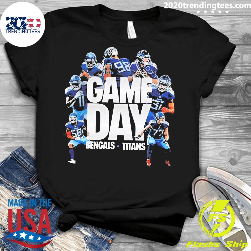Official game Day Cincinnati Bengals Vs Tennessee - Adult & Kids T-Shirts, Sweatshirts & Hoodies apparel design preview 3