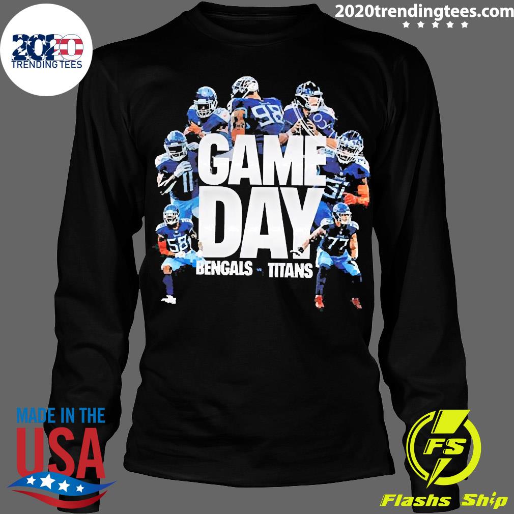 Official game Day Cincinnati Bengals Vs Tennessee - Adult & Kids T-Shirts, Sweatshirts & Hoodies apparel design preview 4