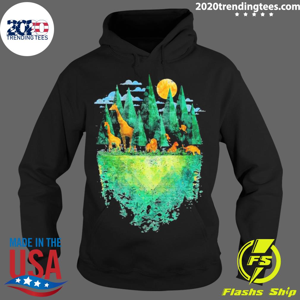 Official geo Forest Giraffe Design - Adult & Kids T-Shirts, Sweatshirts & Hoodies apparel design preview 2