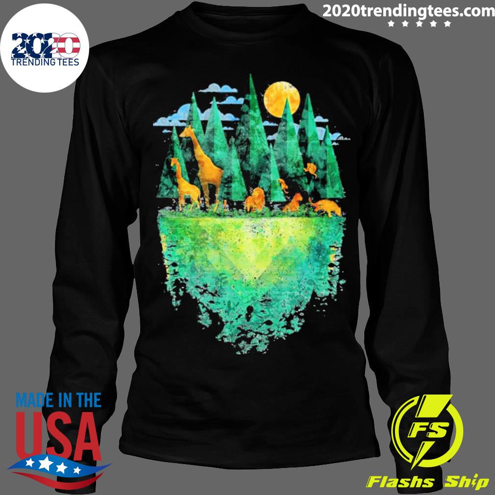 Official geo Forest Giraffe Design - Adult & Kids T-Shirts, Sweatshirts & Hoodies apparel design preview 4