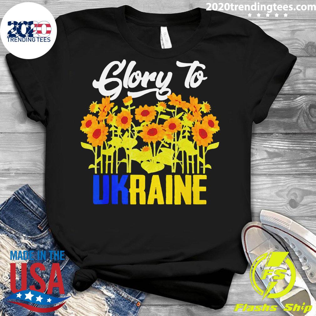 Official glory To Ukraine Sunflower - Adult & Kids T-Shirts, Sweatshirts & Hoodies apparel design preview 3