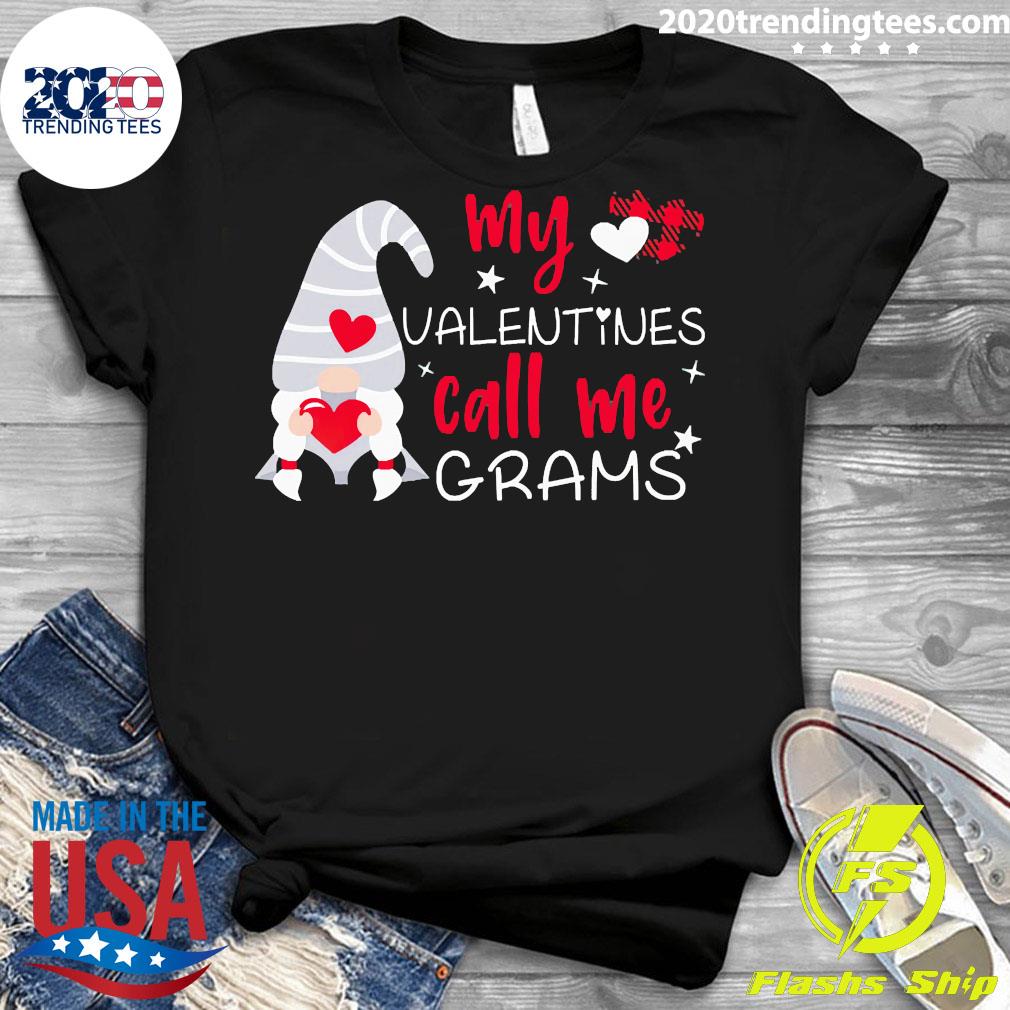 Official Gnome My Valentines Call Me Grams - Adult & Kids T-Shirts, Sweatshirts & Hoodies apparel design preview 3