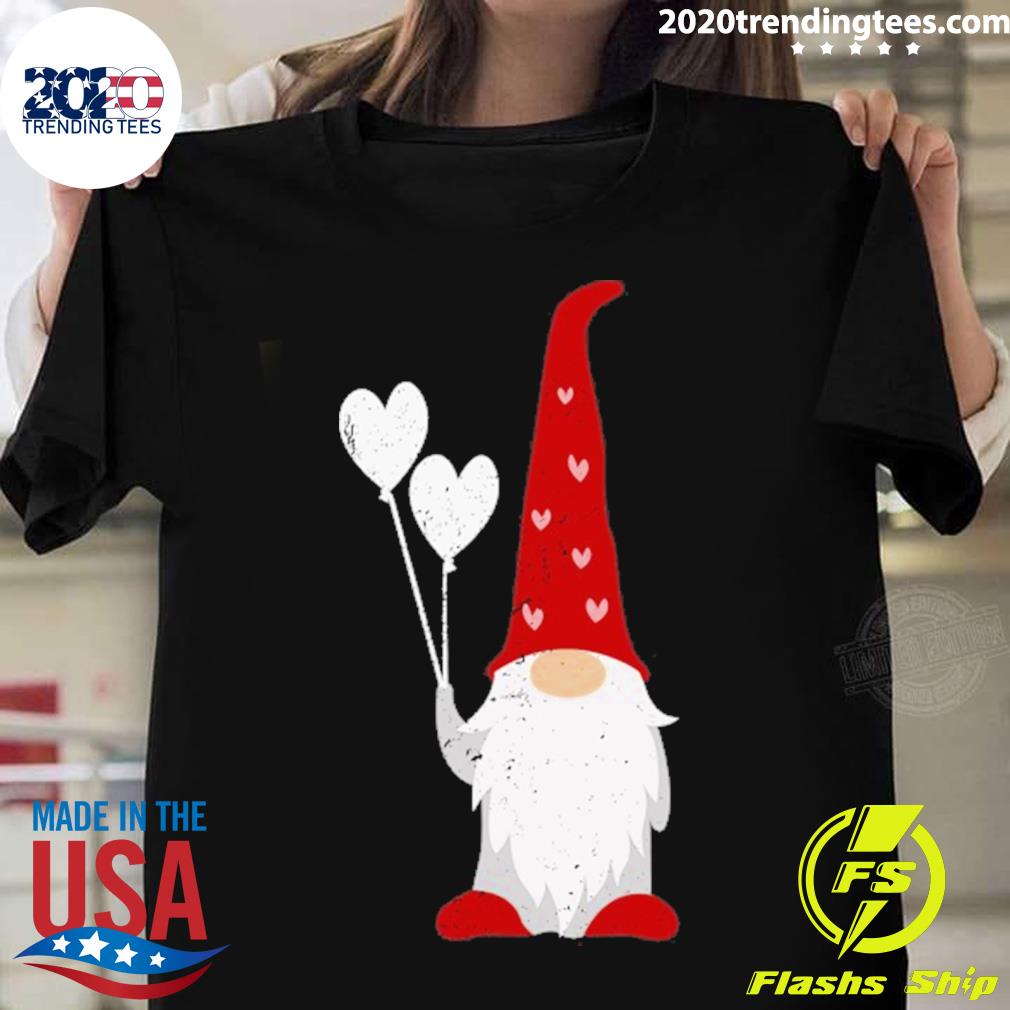 Official gnome Statue With A Heart Valentine's Day - Adult & Kids T-Shirts, Sweatshirts & Hoodies apparel design preview 1