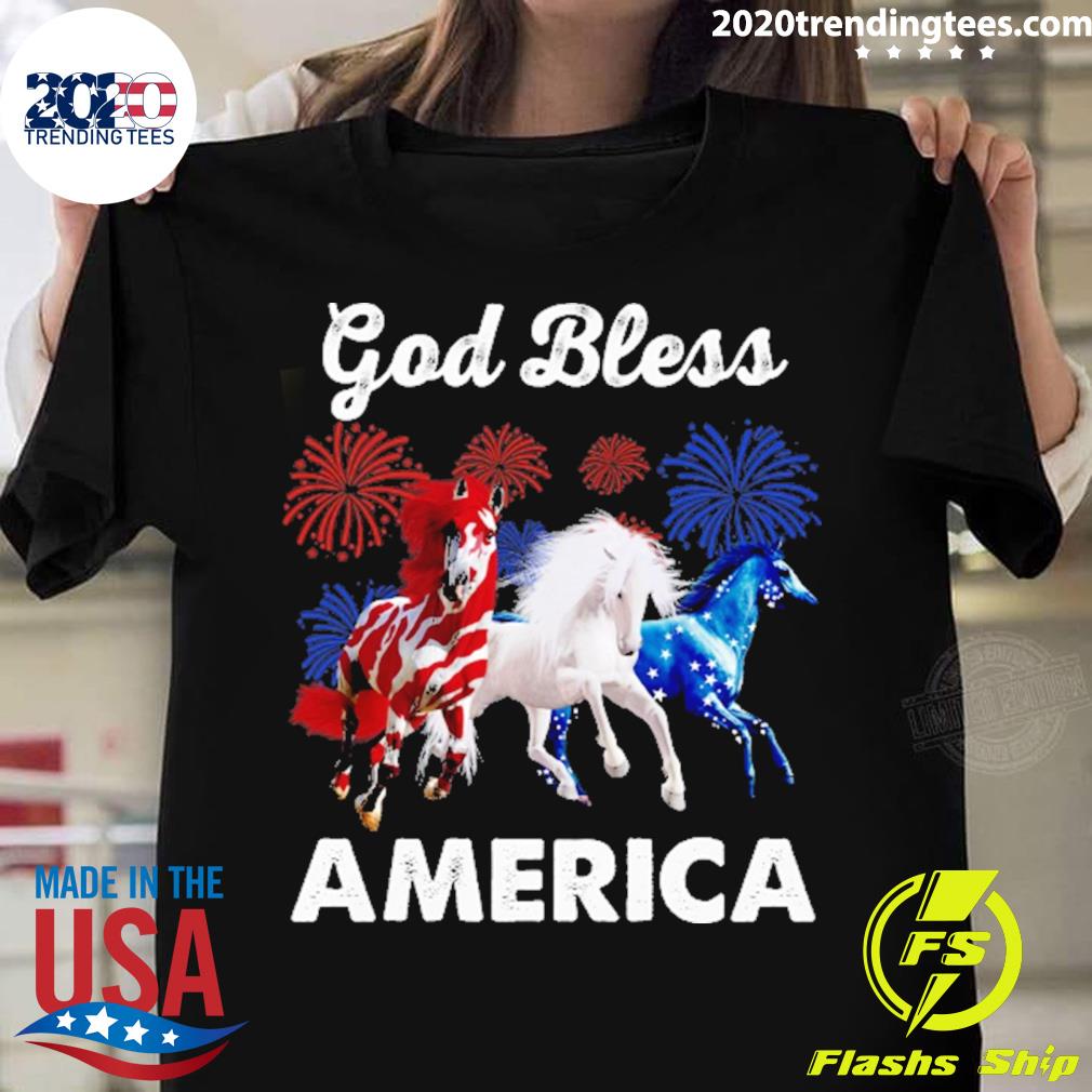 Official god bless america horse - Adult & Kids T-Shirts, Sweatshirts & Hoodies apparel design preview 1
