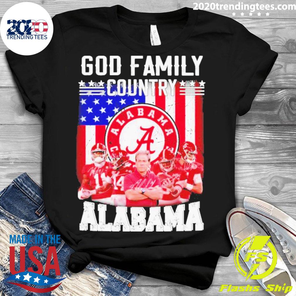 Official god Family Country Alabama Crimson Tide - Adult & Kids T-Shirts, Sweatshirts & Hoodies apparel design preview 3