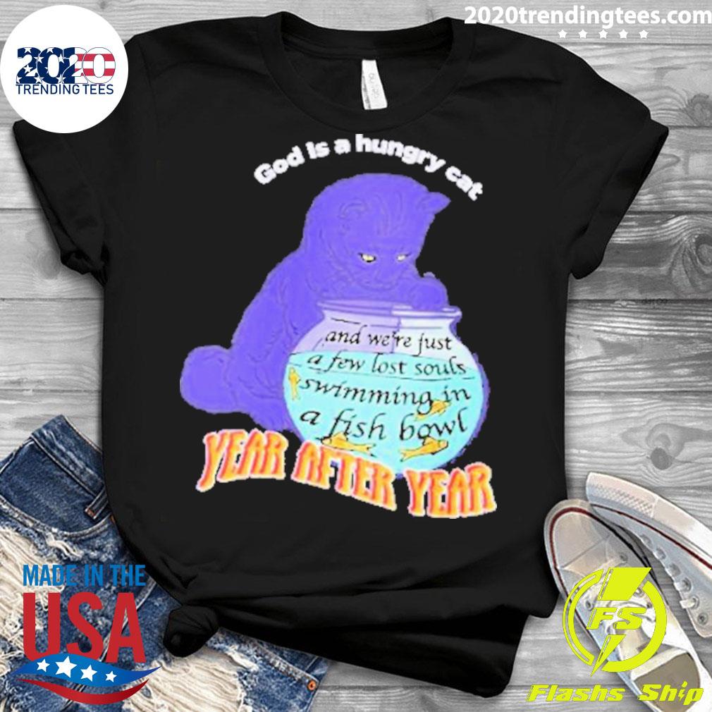 Official god Is A Hungry Cat Year After New - Adult & Kids T-Shirts, Sweatshirts & Hoodies apparel design preview 3