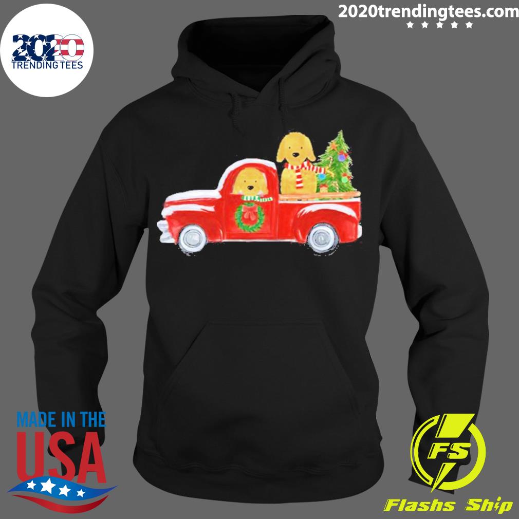 Official golden Retrievers Christmas Red Truck - Adult & Kids T-Shirts, Sweatshirts & Hoodies apparel design preview 2