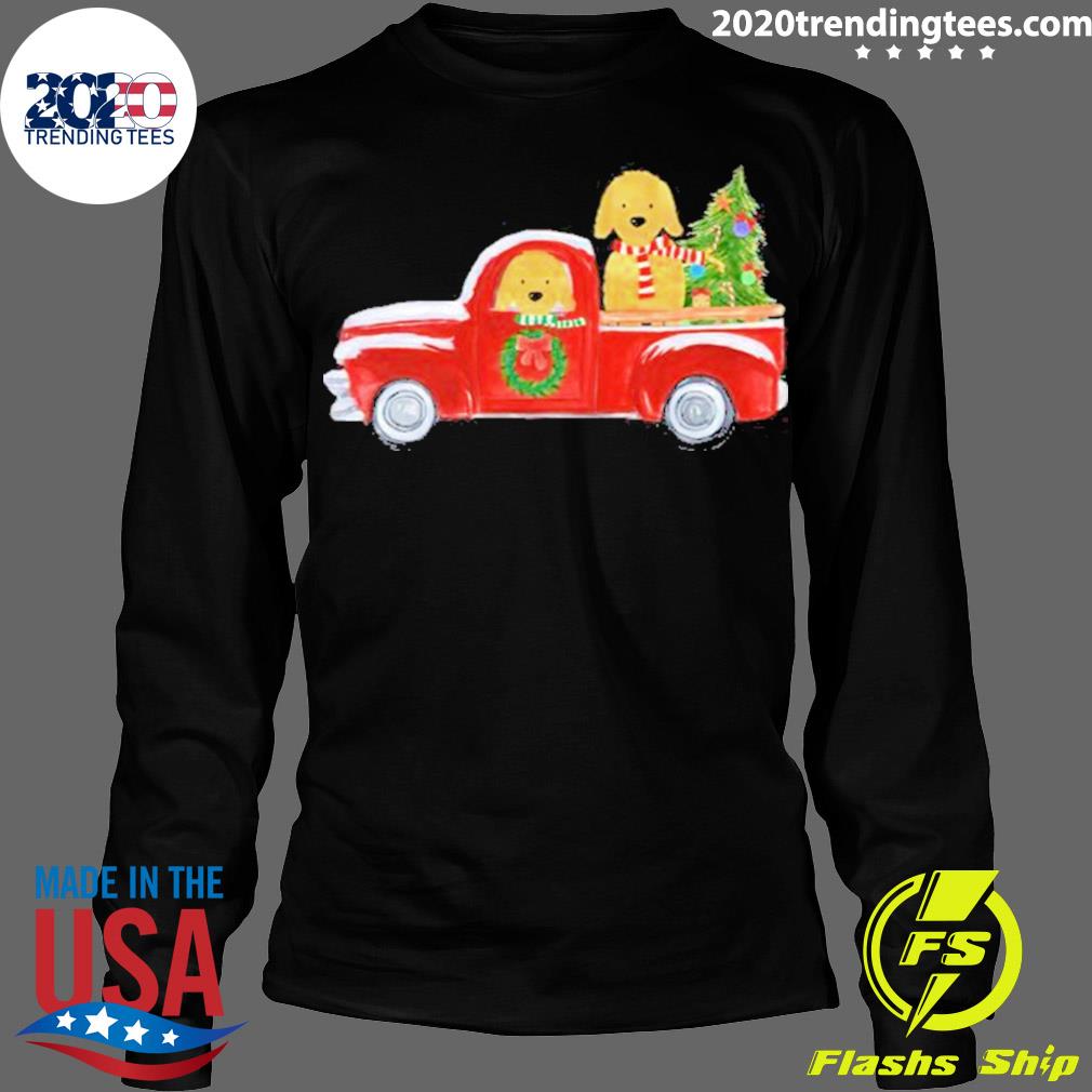 Official golden Retrievers Christmas Red Truck - Adult & Kids T-Shirts, Sweatshirts & Hoodies apparel design preview 4