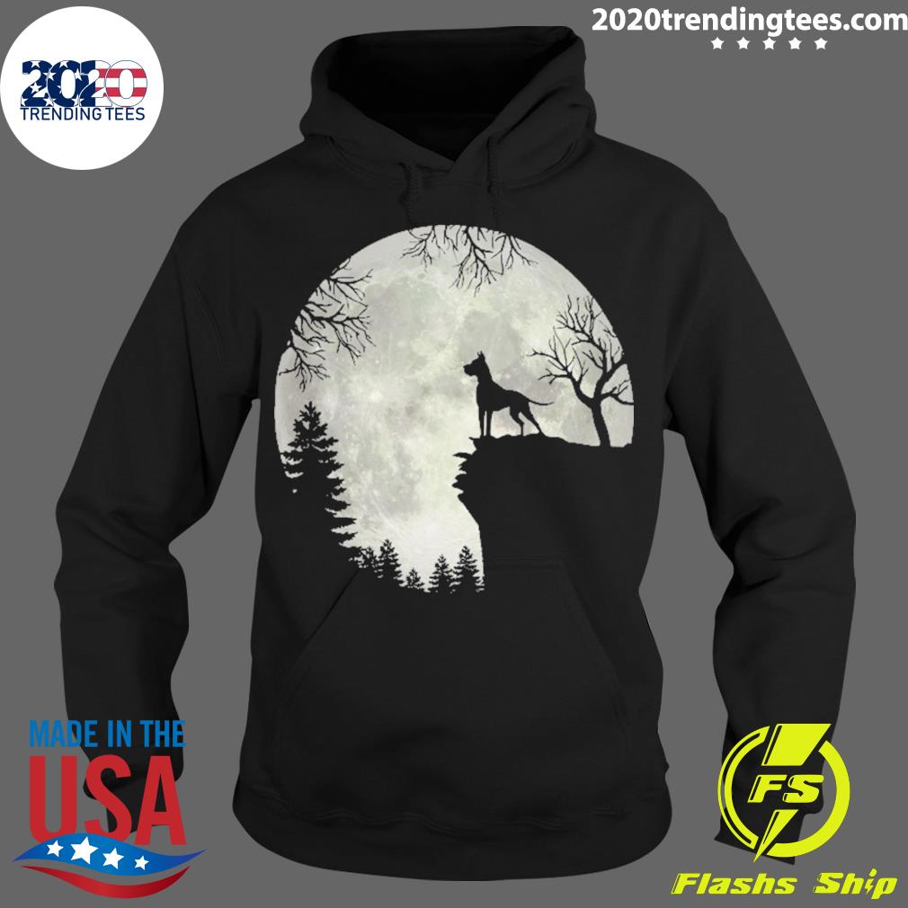 Official great Dane And Moon Halloween - Adult & Kids T-Shirts, Sweatshirts & Hoodies apparel design preview 2