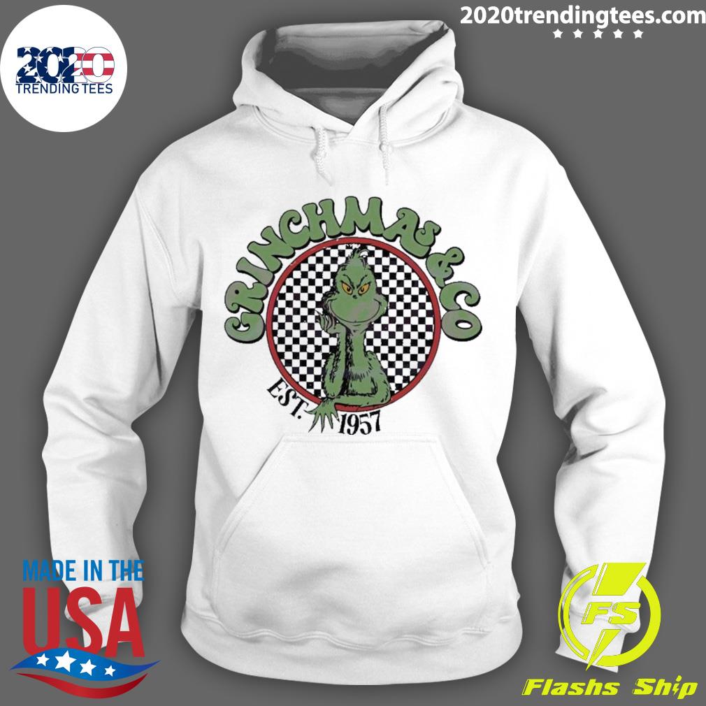 Official grinchmas EST 1957 And Co Retro Christmas - Adult & Kids T-Shirts, Sweatshirts & Hoodies apparel design preview 2